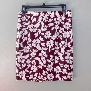 High Waisted Floral Skirt